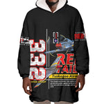 Red Tails Tuskegee Airmen Wearable Blanket Hoodie 332nd Fighter Group WWII Legacy Tribute - African Pride