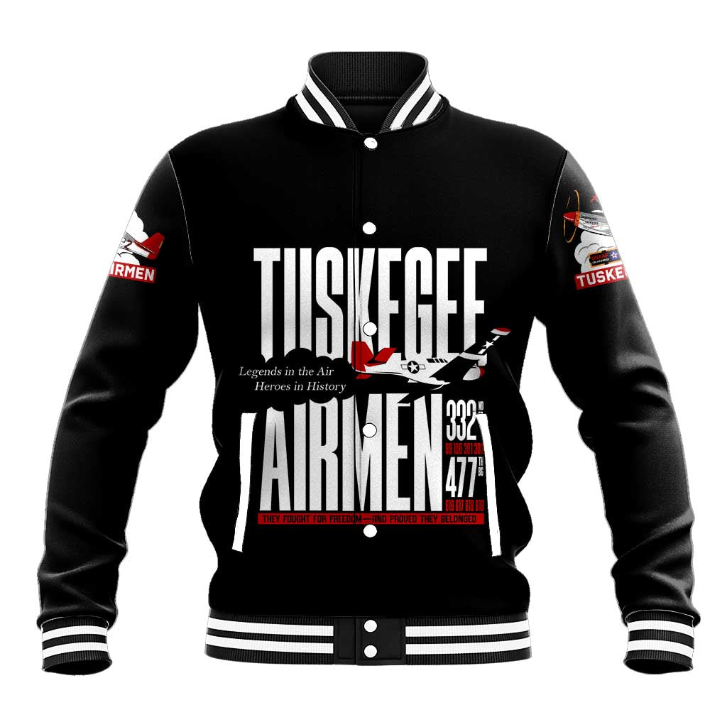 Wings of Honor Tuskegee Airmen Baseball Jacket 332nd 477th Fighter Group Tribute - African Pride