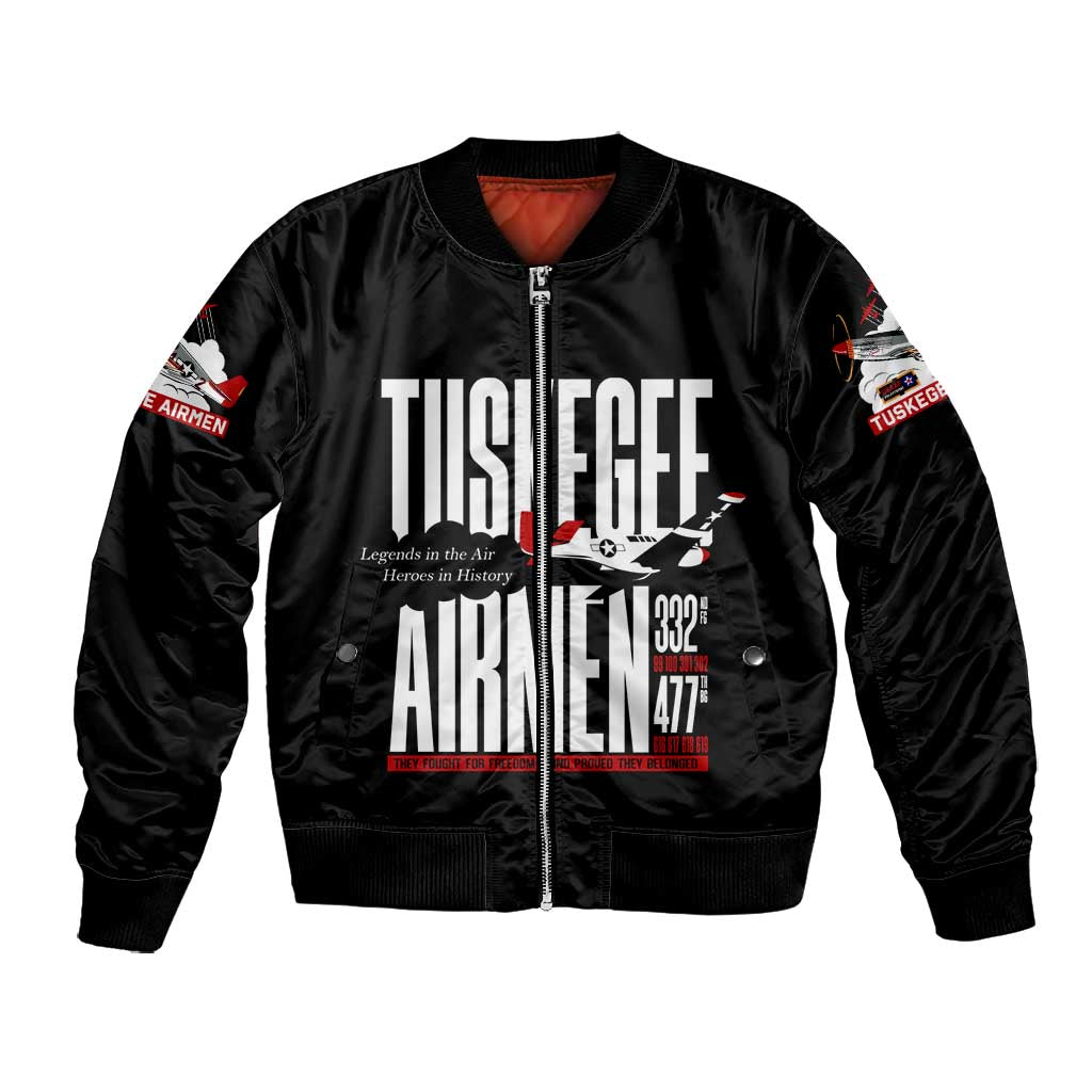 Wings of Honor Tuskegee Airmen Bomber Jacket 332nd 477th Fighter Group Tribute - African Pride