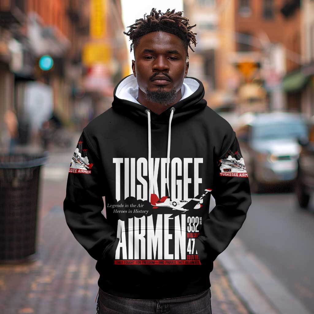 Wings of Honor Tuskegee Airmen Hoodie 332nd 477th Fighter Group Tribute - African Pride