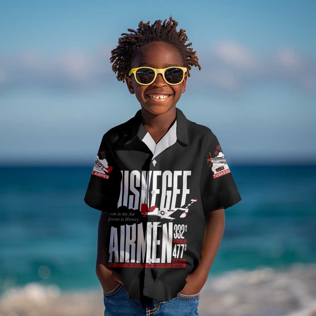 Wings of Honor Tuskegee Airmen Kid Hawaiian Shirt 332nd 477th Fighter Group Tribute - African Pride