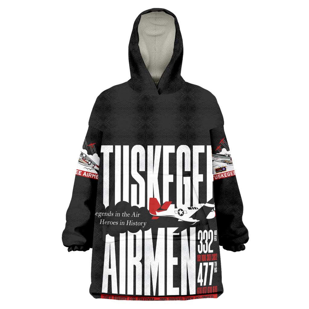 Wings of Honor Tuskegee Airmen Kid Wearable Blanket Hoodie 332nd 477th Fighter Group Tribute - African Pride