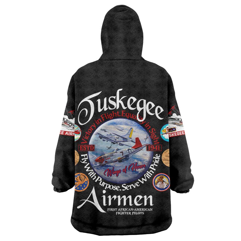 Wings of Honor Tuskegee Airmen Kid Wearable Blanket Hoodie 332nd 477th Fighter Group Tribute - African Pride