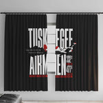 Wings of Honor Tuskegee Airmen Window Curtain 332nd 477th Fighter Group Tribute - African Pride