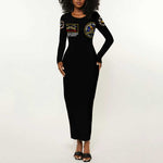 Buffalo Soldiers Long Sleeve Bodycon Dress 1866-1944 African American Black Heros Legacy - African Pride