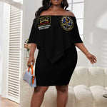 Buffalo Soldiers Off Shoulder Short Dress 1866-1944 African American Black Heros Legacy - African Pride