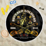 Strength Honor Legacy Buffalo Soldiers Beach Blanket African American Cavalry Tribute - African Pride