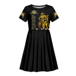 Strength Honor Legacy Buffalo Soldiers Kid Short Sleeve Dress African American Cavalry Tribute - African Pride
