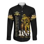Strength Honor Legacy Buffalo Soldiers Long Sleeve Button Shirt African American Cavalry Tribute - African Pride