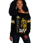 Strength Honor Legacy Buffalo Soldiers Off Shoulder Sweater African American Cavalry Tribute - African Pride