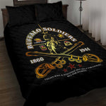 Strength Honor Legacy Buffalo Soldiers Quilt Bed Set African American Cavalry Tribute - African Pride