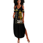Strength Honor Legacy Buffalo Soldiers Summer Maxi Dress African American Cavalry Tribute - African Pride