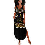 Harlem Hellfighters Summer Maxi Dress 369th Regiment Legacy at Sea - African Pride