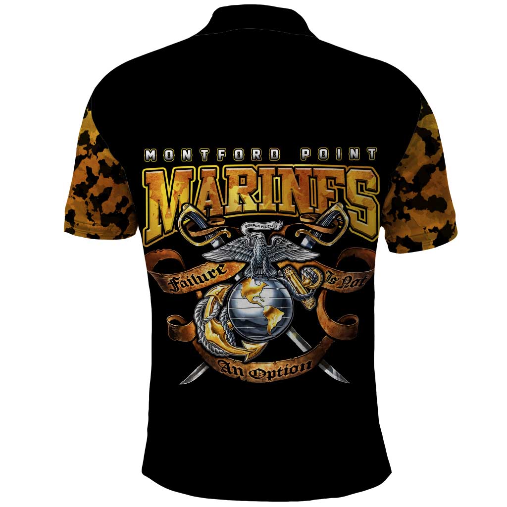 Montford Point Marines Polo Shirt Afro Black History Tribute - African Pride
