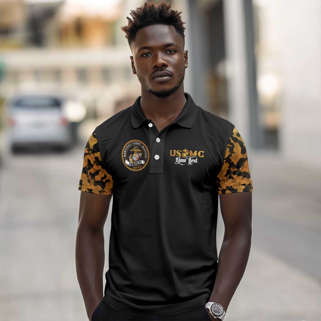 Montford Point Marines Polo Shirt Afro Black History Tribute - African Pride