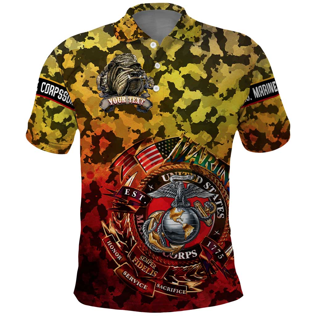 Montford Point Marines Polo Shirt Afro Devil Dog Soldier Legend - African Pride