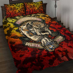 Montford Point Marines Quilt Bed Set Afro Devil Dog Soldier Legend - African Pride