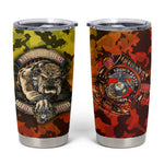 Montford Point Marines Tumbler Cup Afro Devil Dog Soldier Legend - African Pride