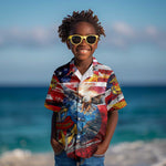 Montford Point Marines Kid Hawaiian Shirt African American Eagle Anchor Tribute - African Pride