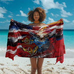Montford Point Marines Sarong African American Eagle Anchor Tribute - African Pride