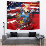 Montford Point Marines Tapestry African American Eagle Anchor Tribute - African Pride