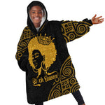 Educated Black Queen KId Wearable Blanket Hoodie African Women