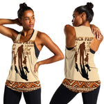 Black Father Women Racerback Tank African Father with Son and Daughter