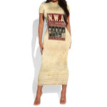 The World's Most Dangerous Group Short Sleeve Bodycon Dress DT02
