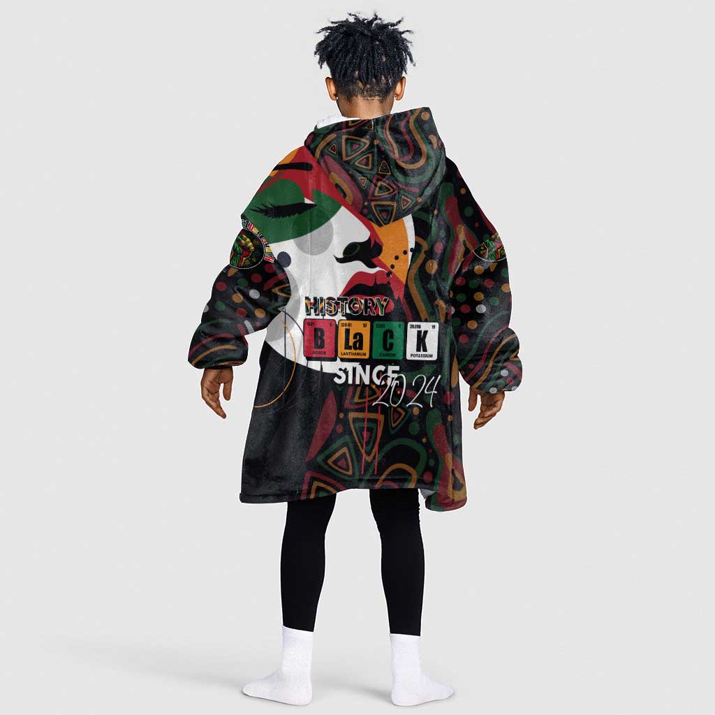 Personalized Black History Month KId Wearable Blanket Hoodie Since 2024 Chemistry Style