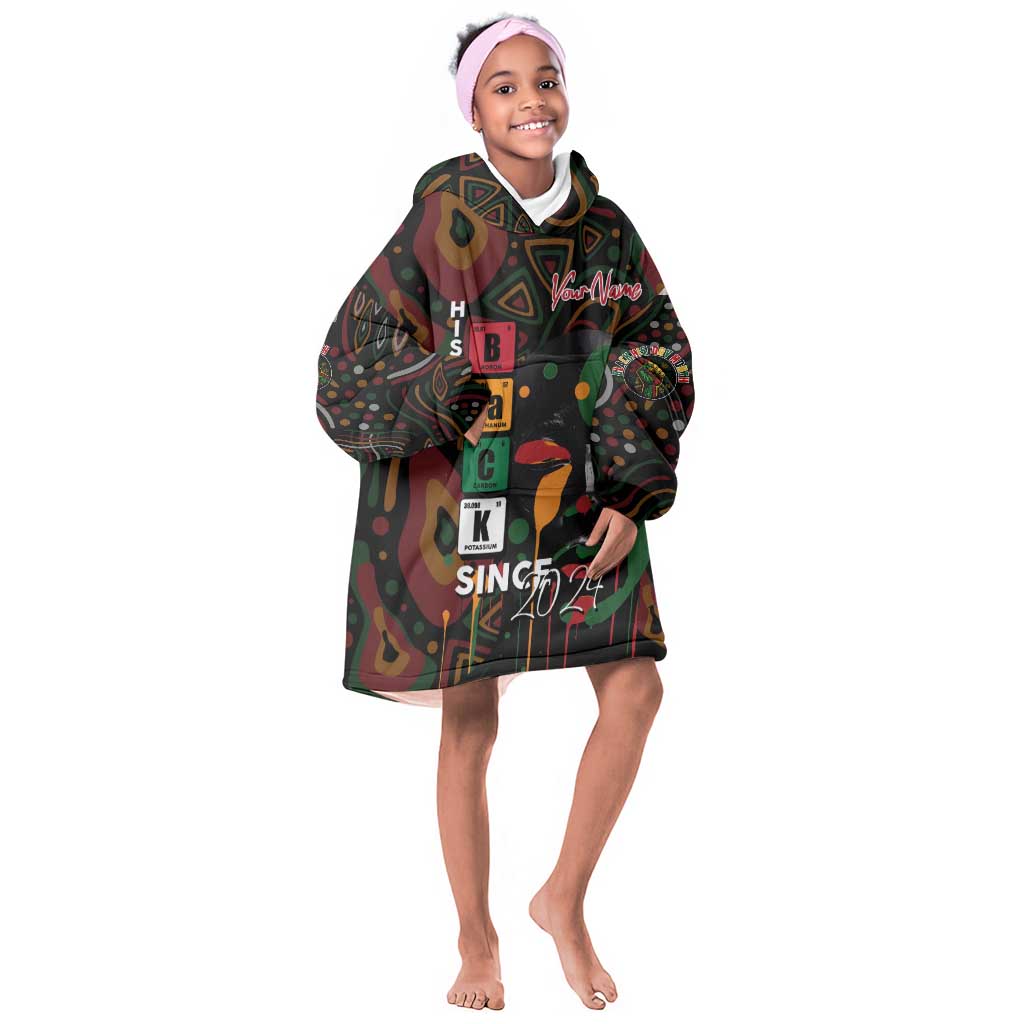 Personalized Black History Month KId Wearable Blanket Hoodie Since 2024 Chemistry Style