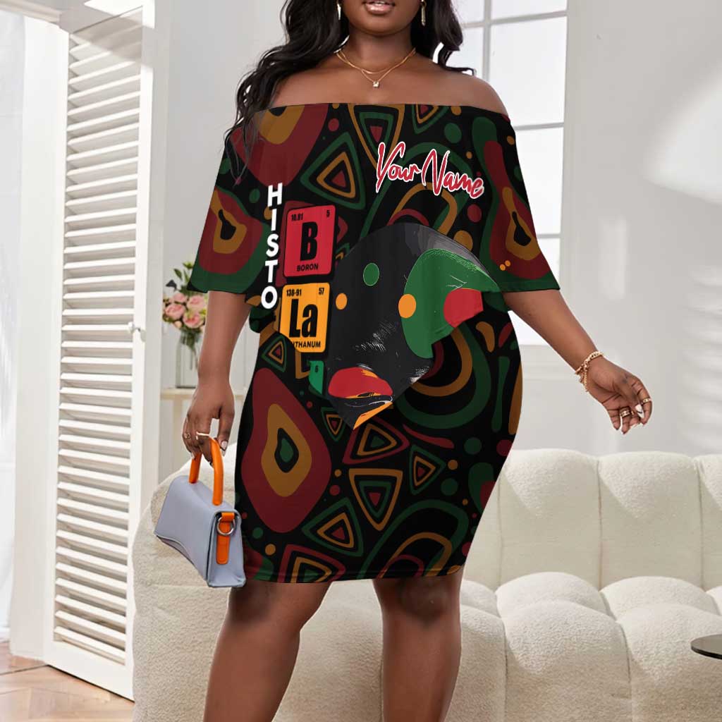 Personalized Black History Month Off Shoulder Short Dress Since 2024 Chemistry Style by AfricanPride Personalized Black History Month Off Shoulder Short Dress Since 2024 Chemistry Style by AfricanPride
