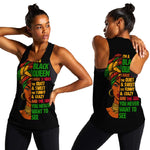 Three Sides Of Me Women Racerback Tank African Women Black Queen