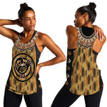 Printed Mud Cloth and Adinkra Symbol Women Racerback Tank