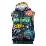 Music That Makes Us Proud African Sleeveless Zip Hoodie Black People - African Pride