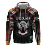 Personalized Sudan Roots Hoodie African Pride in Fingerprint and Tribal Colors