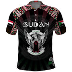 Personalized Sudan Roots Polo Shirt African Pride in Fingerprint and Tribal Colors