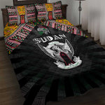 Sudan Roots Quilt Bed Set African Pride in Fingerprint and Tribal Colors