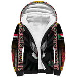 Personalized Sudan Roots Sherpa Hoodie African Pride in Fingerprint and Tribal Colors
