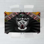 Sudan Roots Tablecloth African Pride in Fingerprint and Tribal Colors