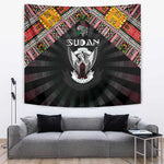 Sudan Roots Tapestry African Pride in Fingerprint and Tribal Colors