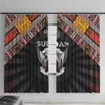 Sudan Roots Window Curtain African Pride in Fingerprint and Tribal Colors
