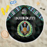 Djibouti Roots Beach Blanket African Pride in Fingerprint and Tribal Colors