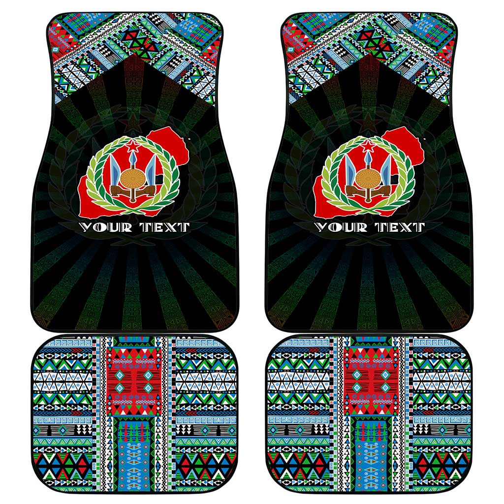 Djibouti Roots Car Mats African Pride in Fingerprint and Tribal Colors