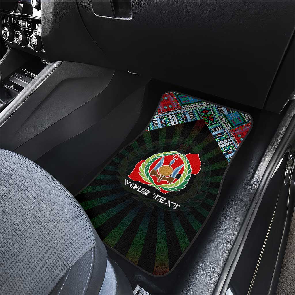 Djibouti Roots Car Mats African Pride in Fingerprint and Tribal Colors