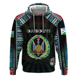 Personalized Djibouti Roots Hoodie African Pride in Fingerprint and Tribal Colors