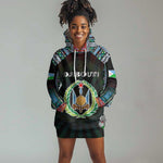 Personalized Djibouti Roots Hoodie Dress African Pride in Fingerprint and Tribal Colors