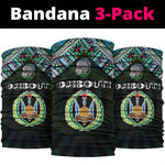 Djibouti Roots Neck Gaiter African Pride in Fingerprint and Tribal Colors DT02