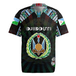 Personalized Djibouti Roots Rugby Jersey African Pride in Fingerprint and Tribal Colors