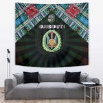 Djibouti Roots Tapestry African Pride in Fingerprint and Tribal Colors
