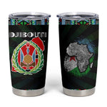 Djibouti Roots Tumbler Cup African Pride in Fingerprint and Tribal Colors